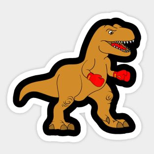 Boxing Dinosaur Saurus Sticker